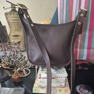 Coach Brown Shoulder Bag Vintage Leather Finish
